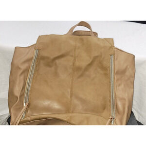 Relic Tan Silver Hardware Double Front Zip Double Handle Lined Brooke Tote Purse